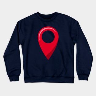 Location symbol. Crewneck Sweatshirt